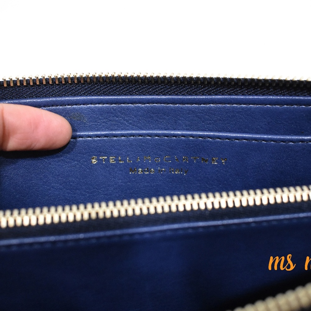 NIB Stella McCartney Faux Snake blue WALLET - Picture 5 of 6